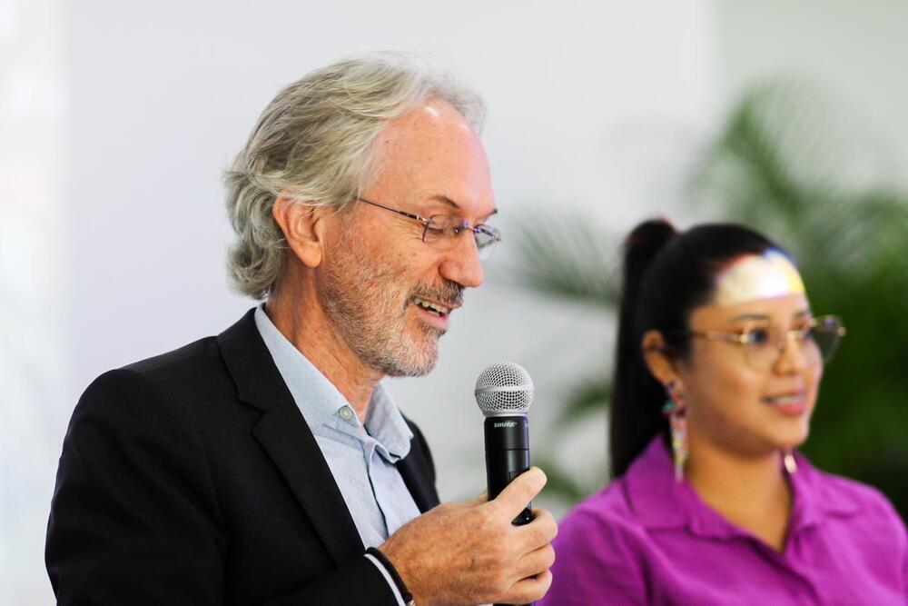 Jozef Maeriën, Representante de UNFPA Nicaragua y Tamara Martines Sarante, Responsable de la Dirección Artística y Cultural del MINED