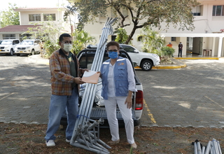 UNFPA entrega a MINSA carpa médica en respuesta humanitaria  ante el coronavirus en Nicaragua