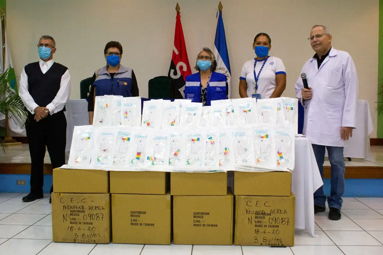 UNFPA, UNICEF, OIM y OPS/OMS en Nicaragua entregan equipos médicos al Ministerio de Salud para atender la emergencia de la pandemia de COVID-19