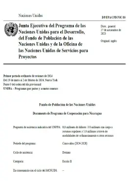 Programa de Cooperación para Nicaragua 2024-2028