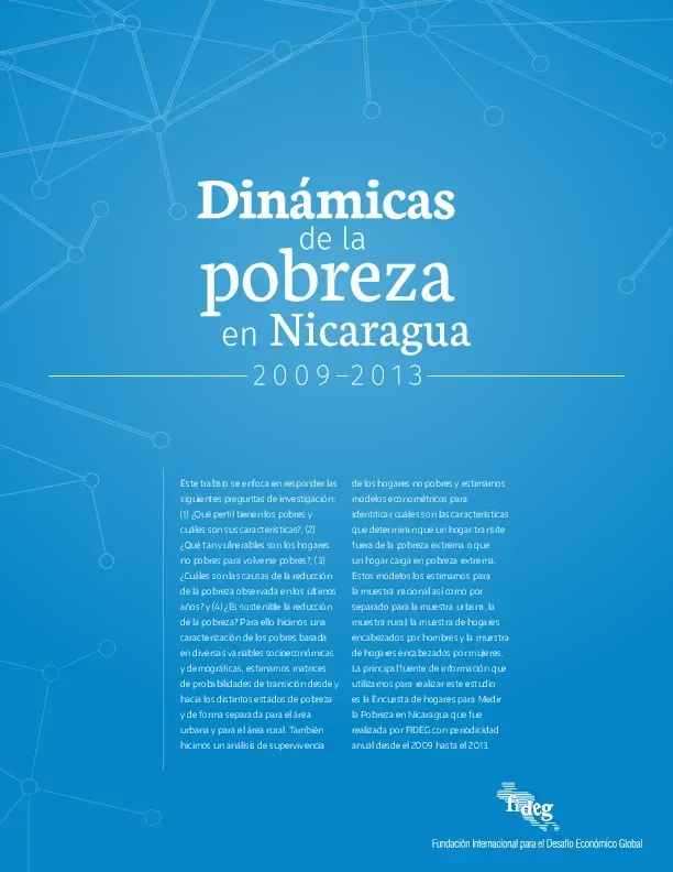 Dinámicas de la pobreza en Nicaragua 2009-2013