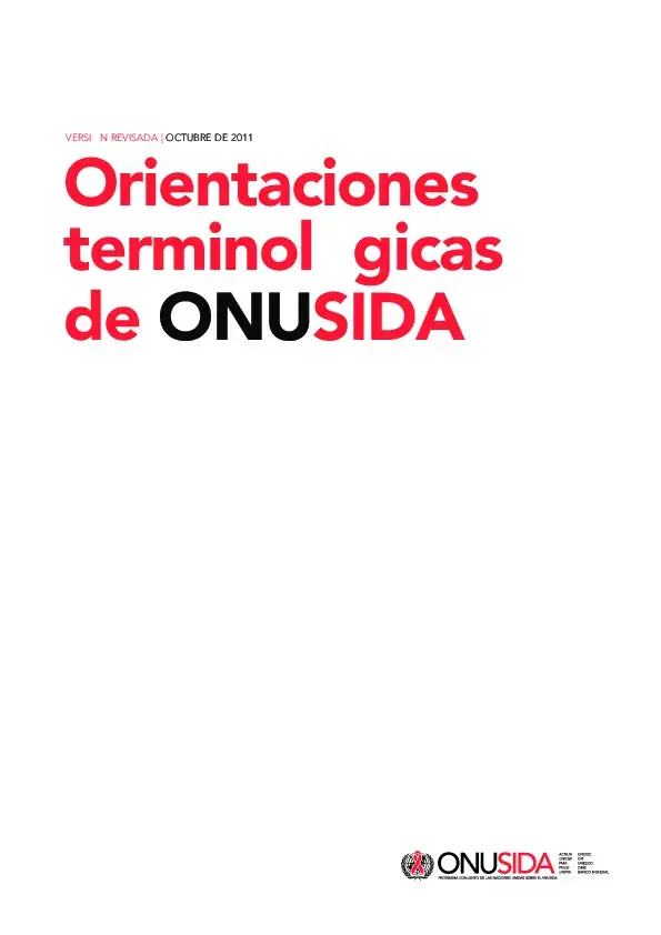 Orientaciones terminológicas de ONUSIDA