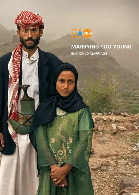 Marrying too young. End child marriage.